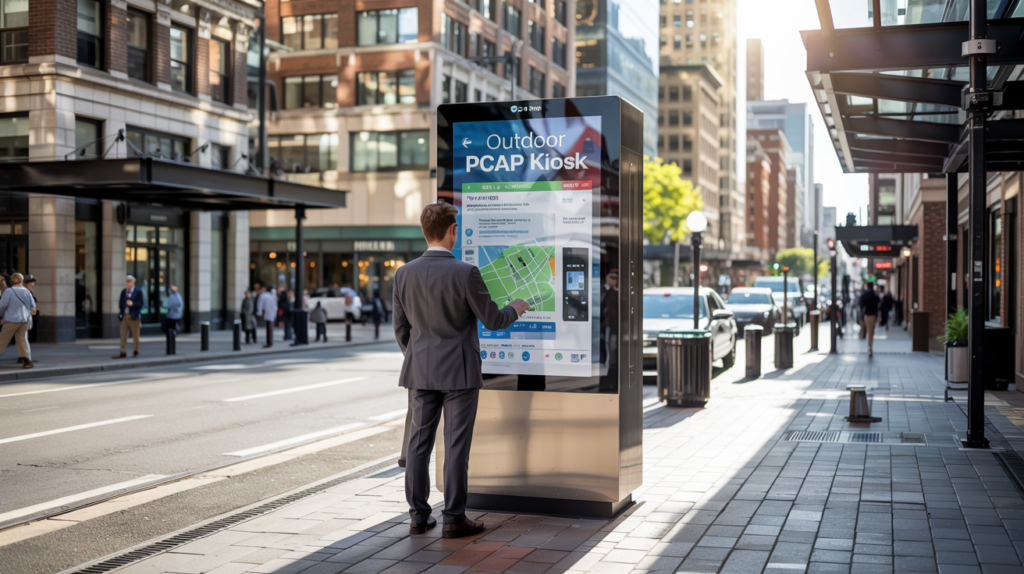 Outdoor PCAP wayfinding kiosk 
